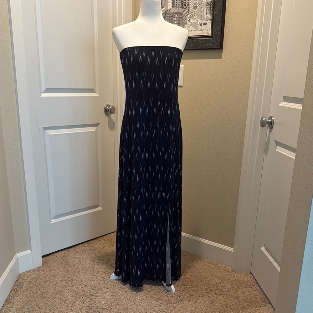 NWT Banana Republic Elegant navy  Strapless Maxi Dress Sz L